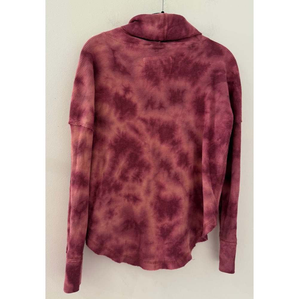 Anthropologie Maeve Berry Tie Dye Maeve Ainsley Thermal Turtleneck Size XS - Picture 3 of 6